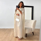 Women's Wedding Guest Cape Maxi Dress