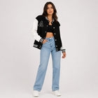 Erin | Contrast Panel Bomber Jacket for Women
