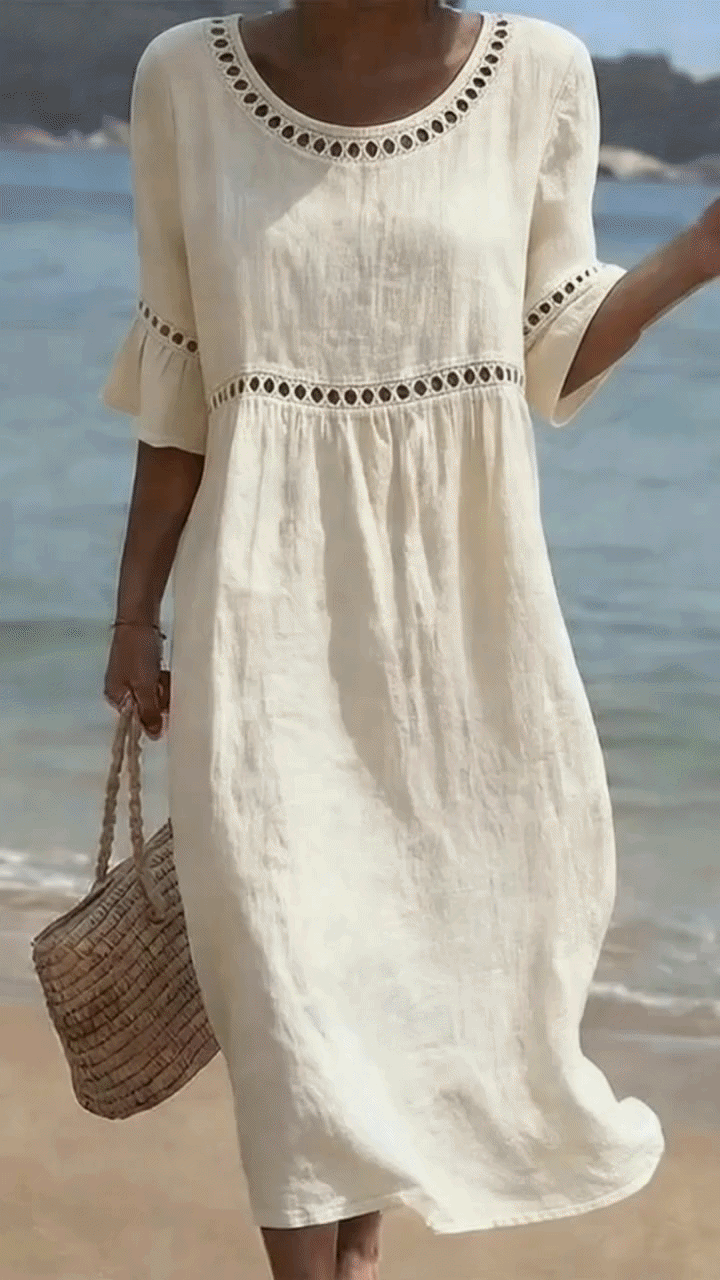 Amara - Elegant Belly-Camouflaging Midi Dress