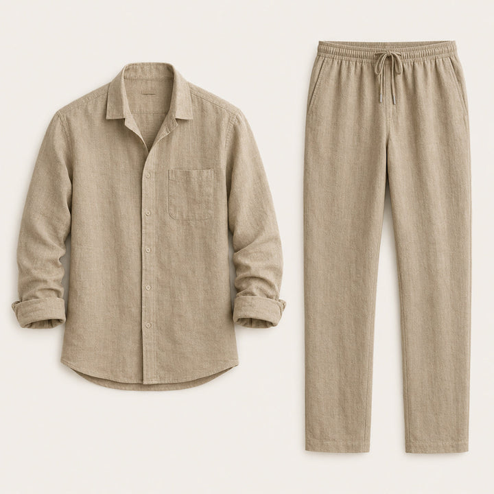 Men’s Shirt and Drawstring Pant Set