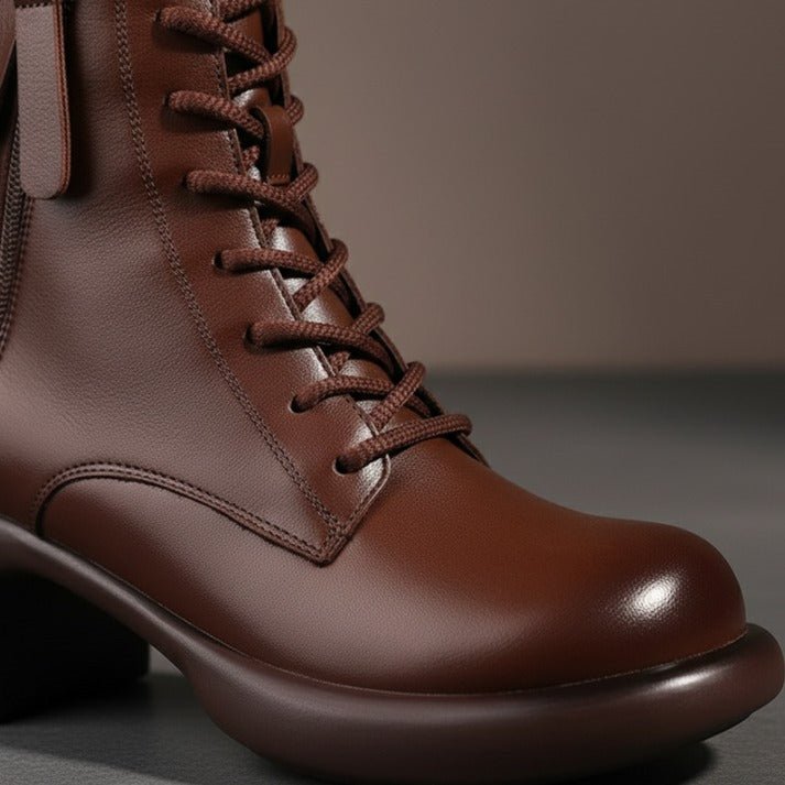 Isabelle | Classic Fur Lined Lace Up Ankle Boots