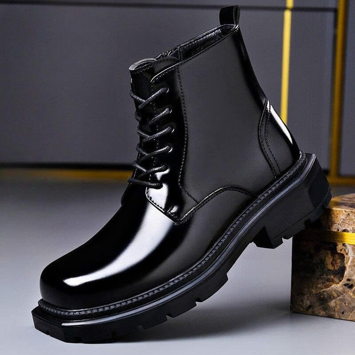 Benjamin | Glossy Leather Boots with Timeless Vintage Appeal