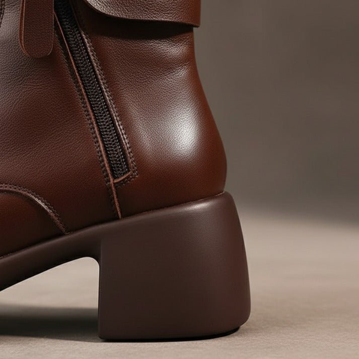 Isabelle | Classic Fur Lined Lace Up Ankle Boots