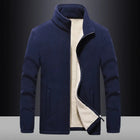 Warm lined fleece jacket with full zipper for men