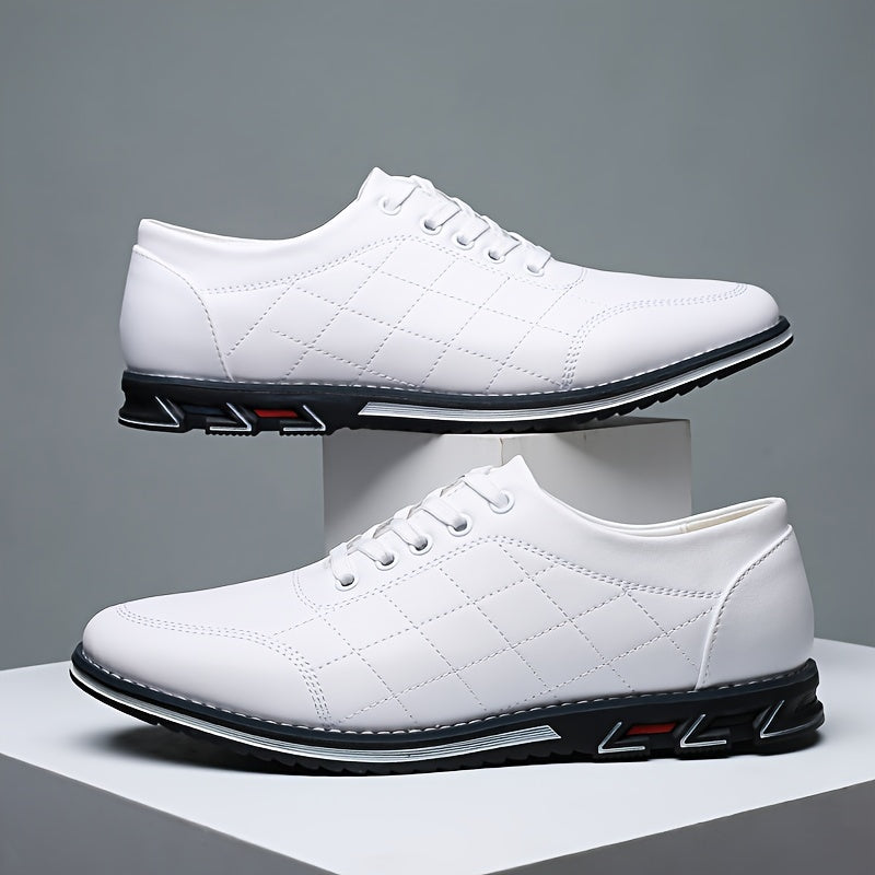 Ryan | Men’s Casual Orthopedic Lace-Up Sneakers With Quilted Panels And Athletic Sole