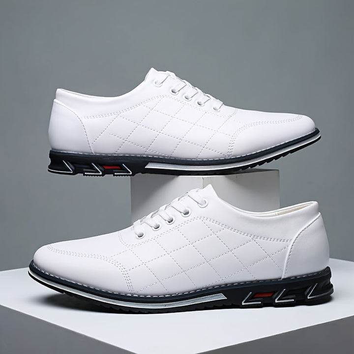 Ryan | Men’s Casual Orthopedic Lace-Up Sneakers With Quilted Panels And Athletic Sole