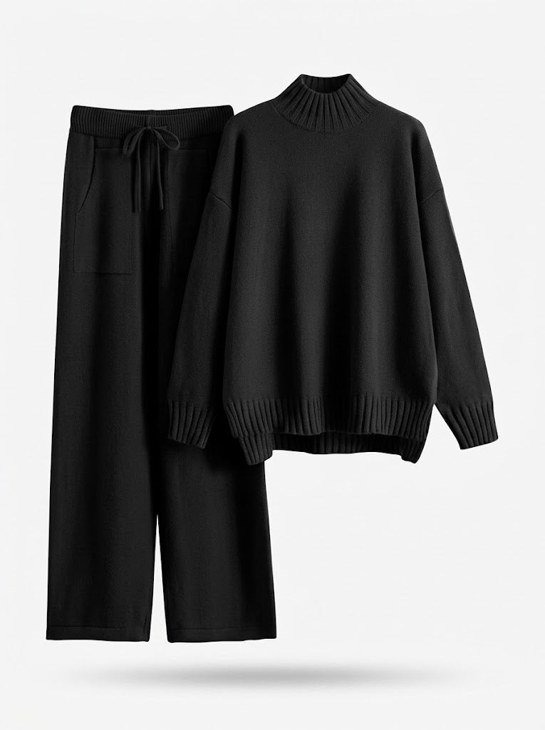 Two-piece set for women with long sleeves and drawstring