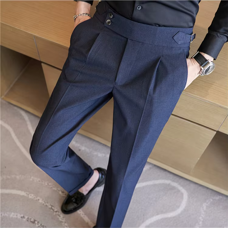 Men’s Trousers | Double Pleat High Waist