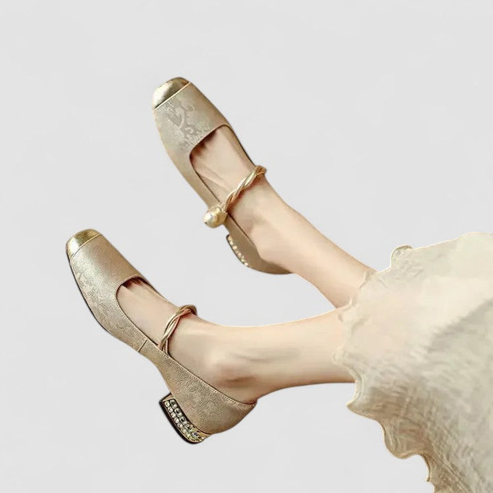 Scarlet | Chrystahh Orthopedic Mary Jane Shoe with Low Block Heel