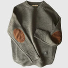 Men’s Sweater | Crew Neck Elbow Patch