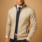 Men's Classic Zip-Up Knit Cardigan | Colin