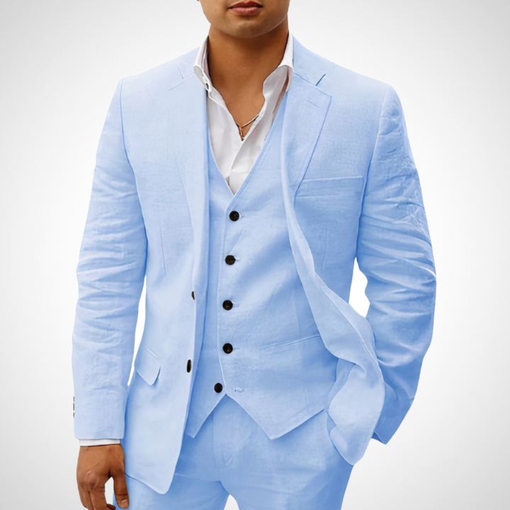 Victor | Men’s Tailored Three-Piece Suit With Single-Button Jacket And Coordinated Vest