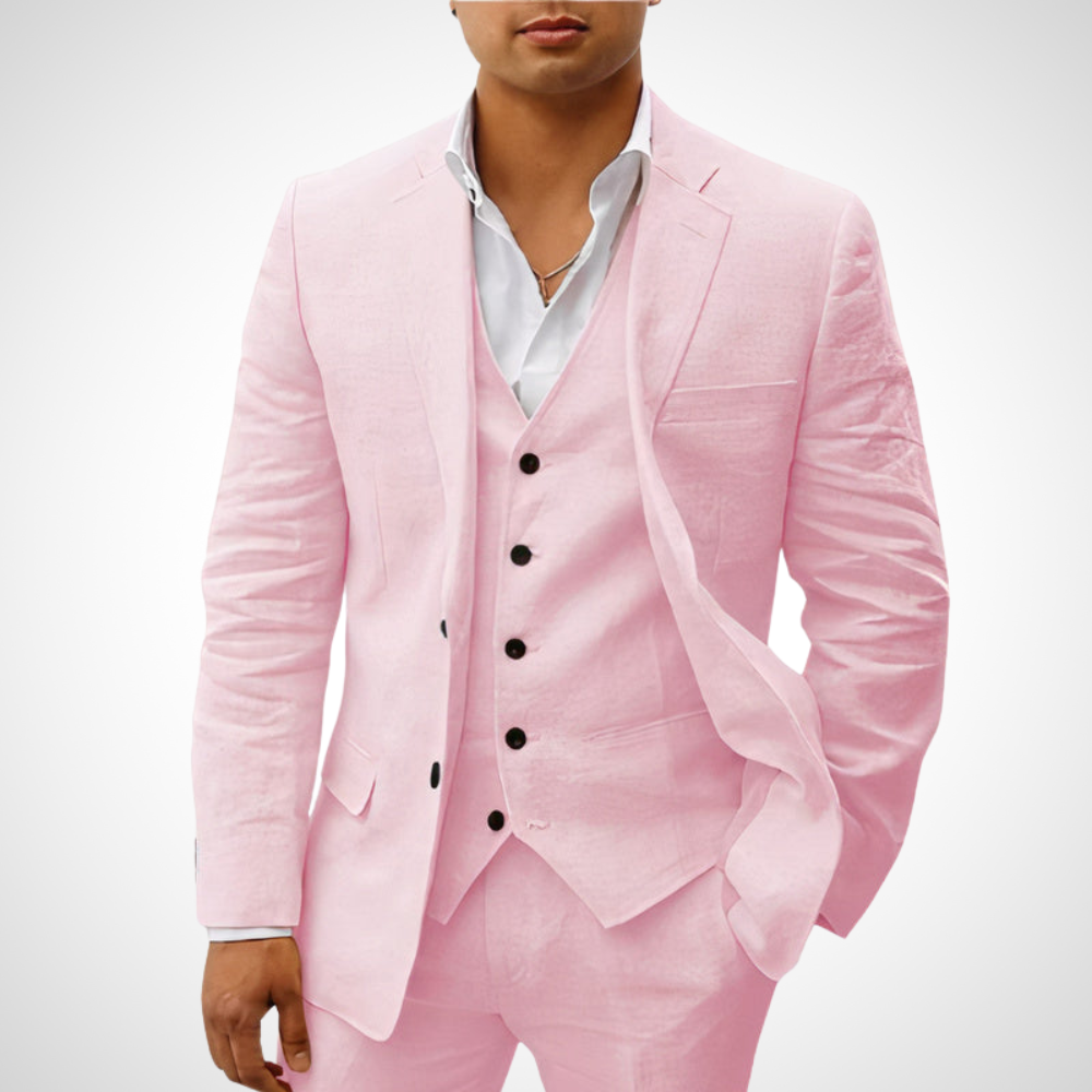 Victor | Men’s Tailored Three-Piece Suit With Single-Button Jacket And Coordinated Vest