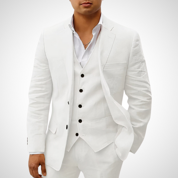 Victor | Men’s Tailored Three-Piece Suit With Single-Button Jacket And Coordinated Vest