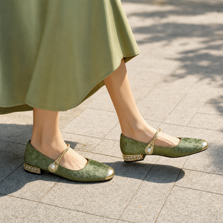 Scarlet | Chrystahh Orthopedic Mary Jane Shoe with Low Block Heel