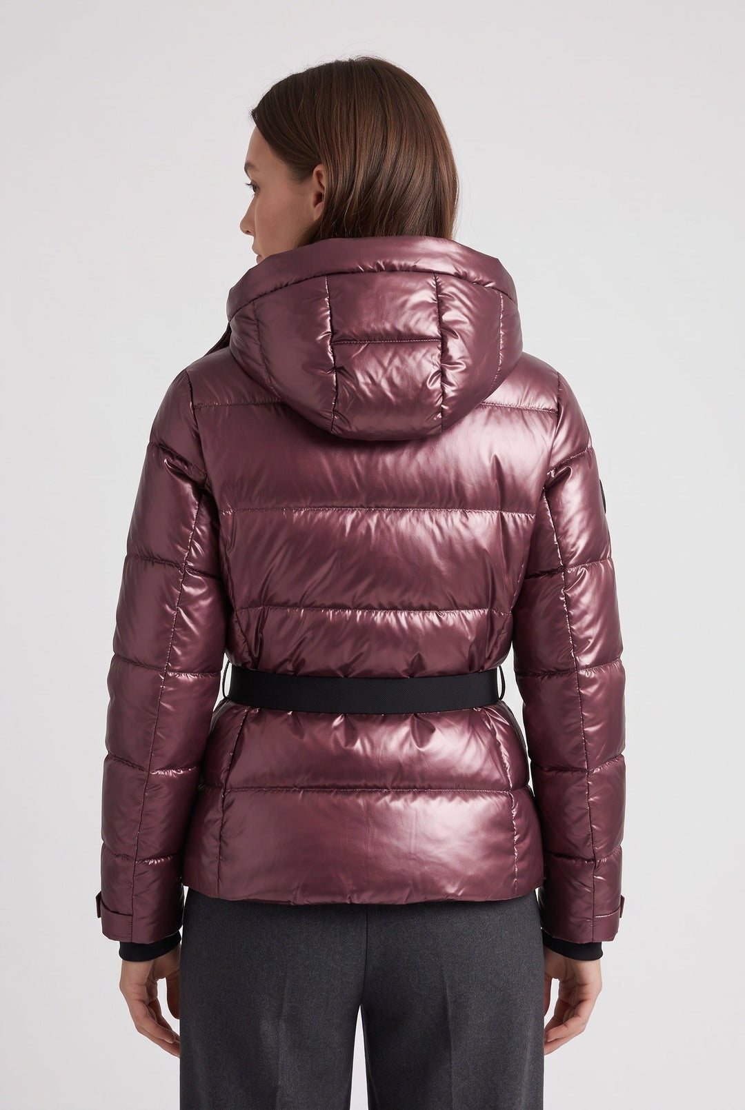 Olalla | Quilted Hooded Puffer Jacket with Belt for Women