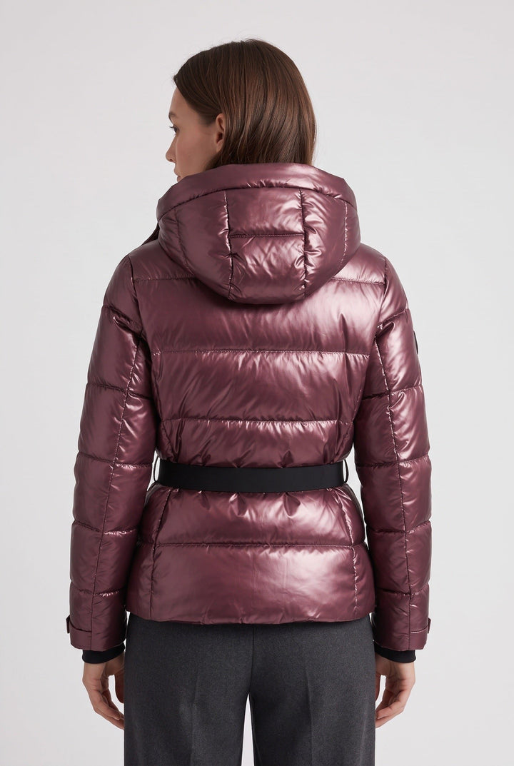 Olalla | Quilted Hooded Puffer Jacket with Belt for Women