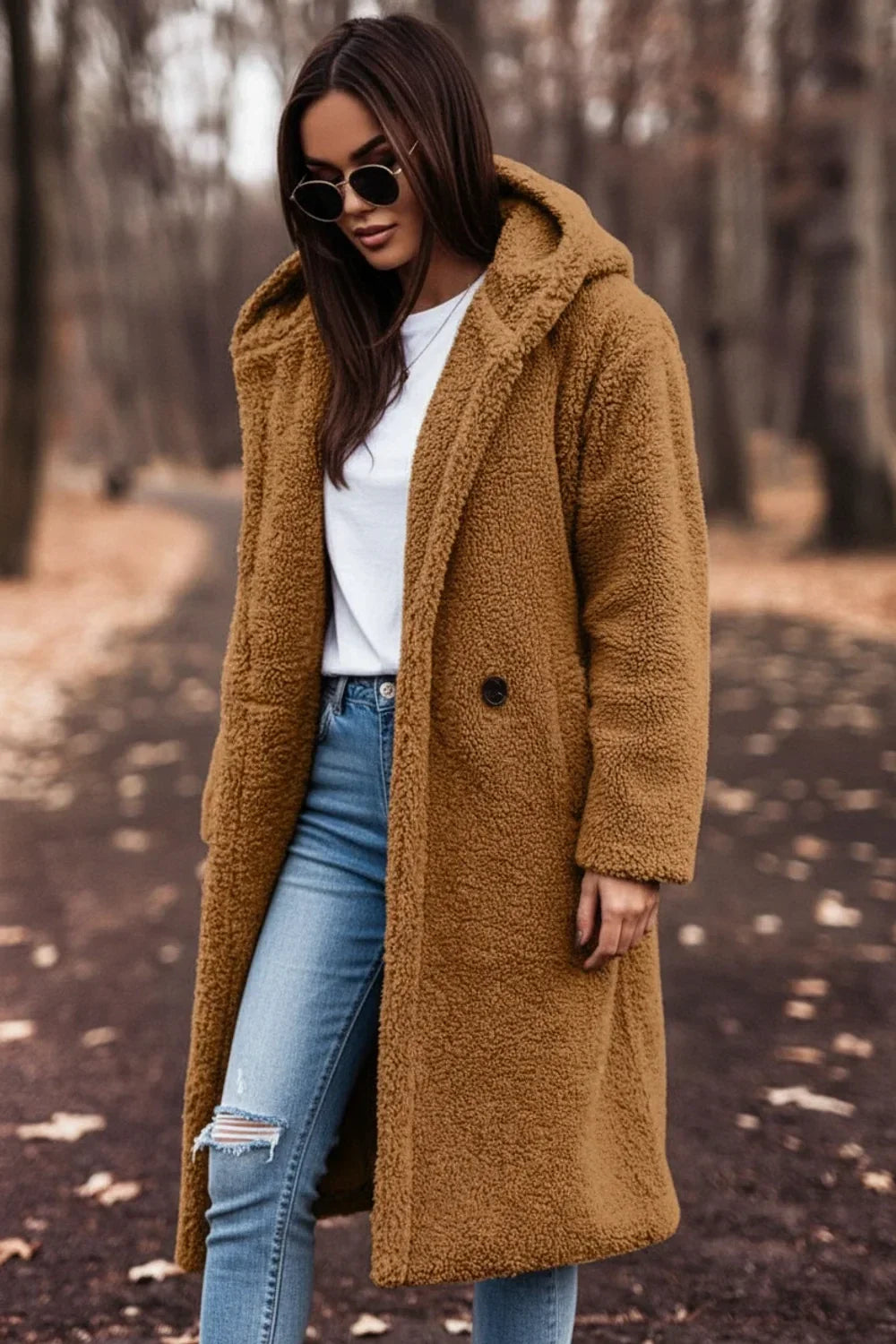Hooded Teddy Coat for Women