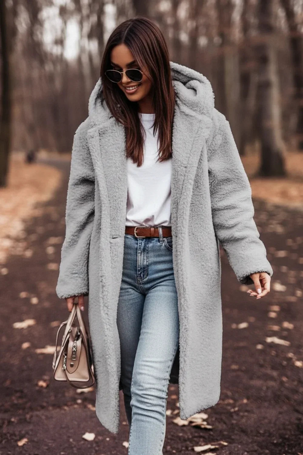 Hooded Teddy Coat for Women