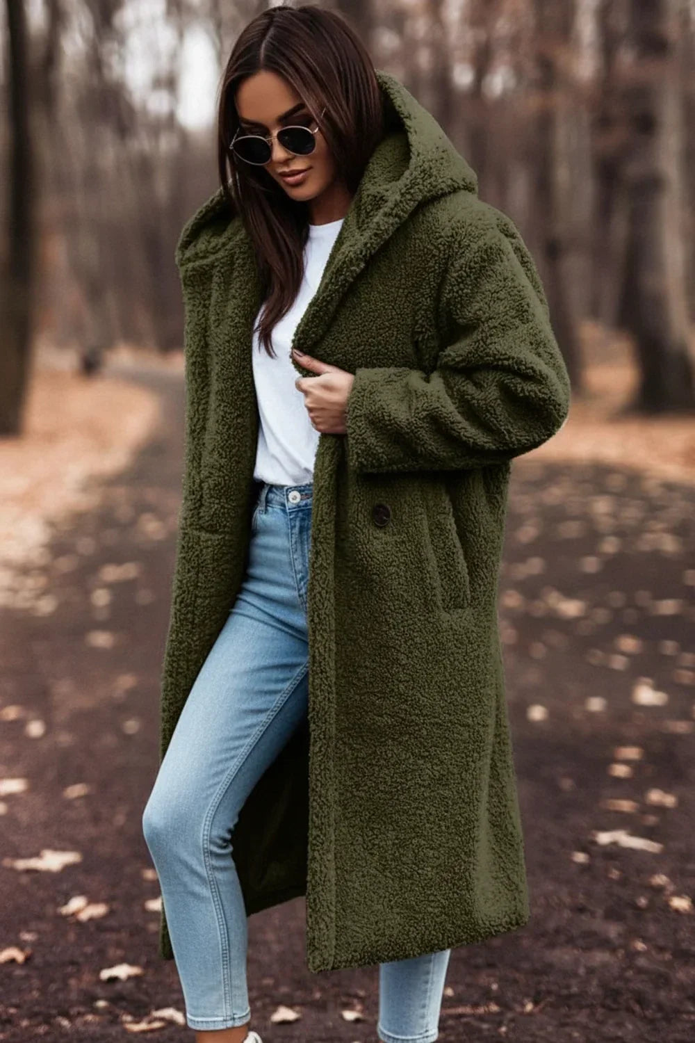 Hooded Teddy Coat for Women
