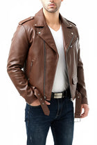 Men's Vegan Leather Jacket Loose Fit – 3D Patch Pocket Street Style
