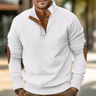 Men's Corduroy Stand Collar Jacket – Slim Fit Plaid Cotton Pullover