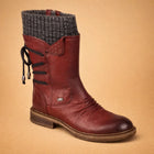 Women's Vegan Leather Boots – Lace-Up Martin Winter Style