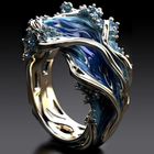 HELEN - Vintage Golden Wave Ring