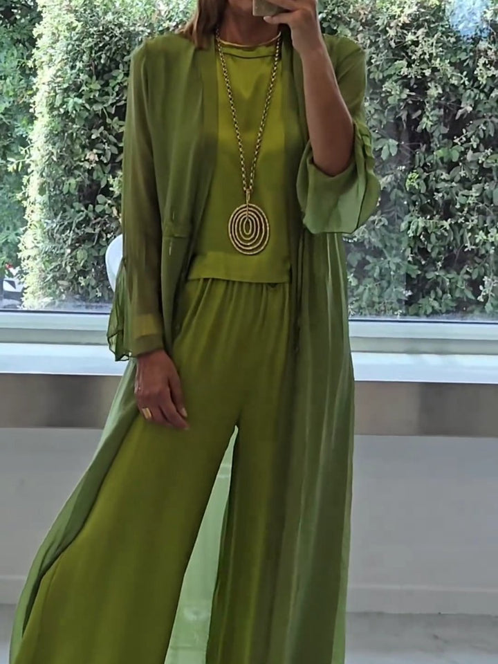 Ava | Wide-Leg Three-Piece Set