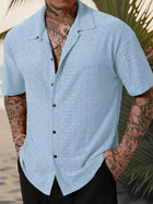 Ethan | Men’s Textured Short Sleeve Button-Up Shirt