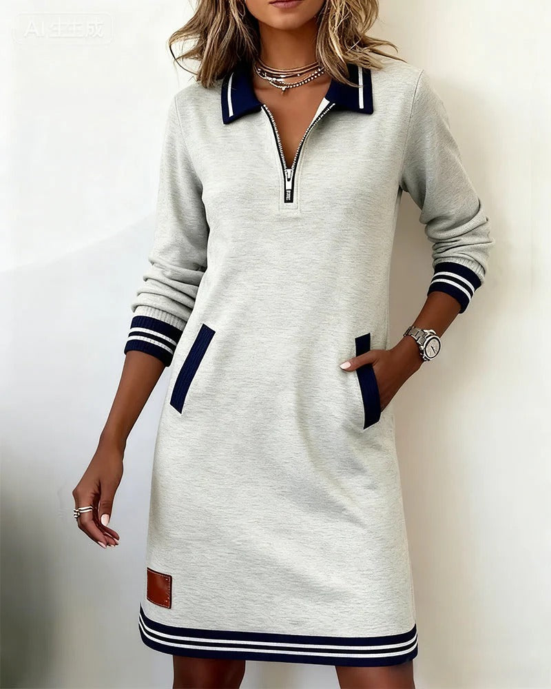 SYLVIA - Stylish Long Sleeve Cotton Dress