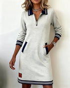 SYLVIA - Stylish Long Sleeve Cotton Dress