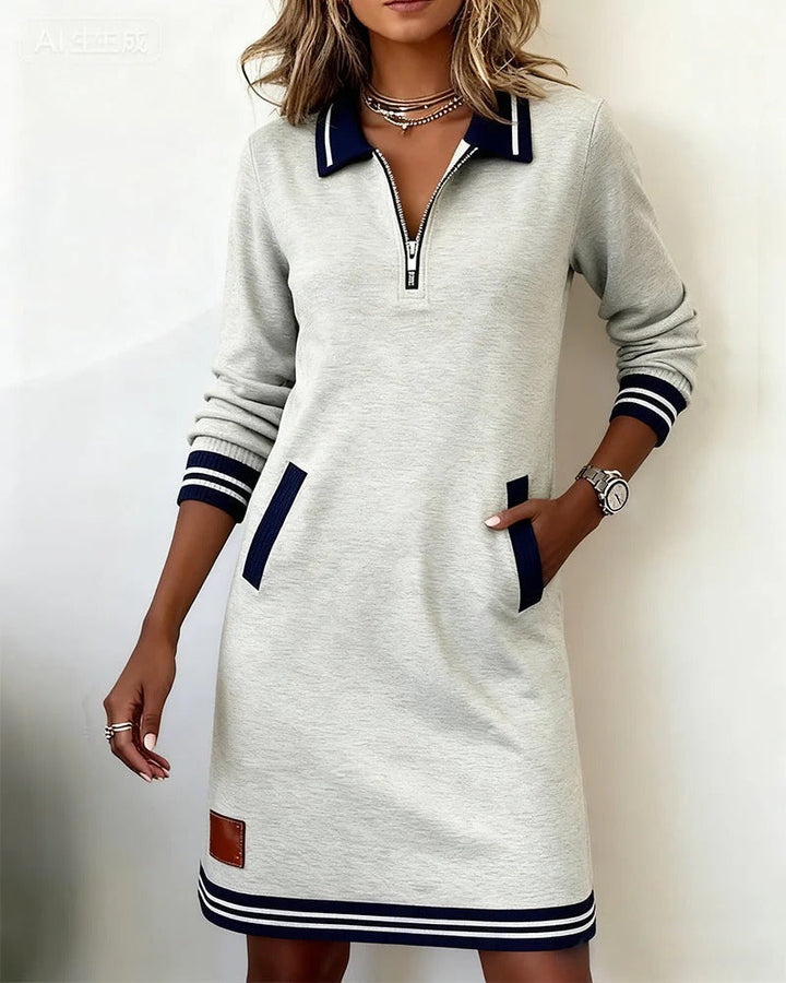 SYLVIA - Stylish Long Sleeve Cotton Dress