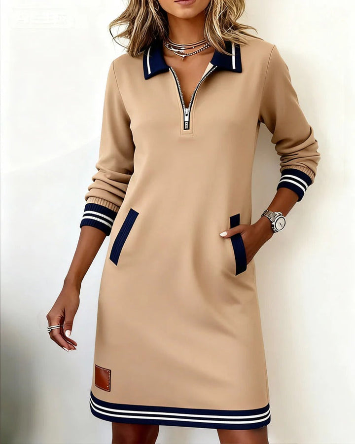 SYLVIA - Stylish Long Sleeve Cotton Dress