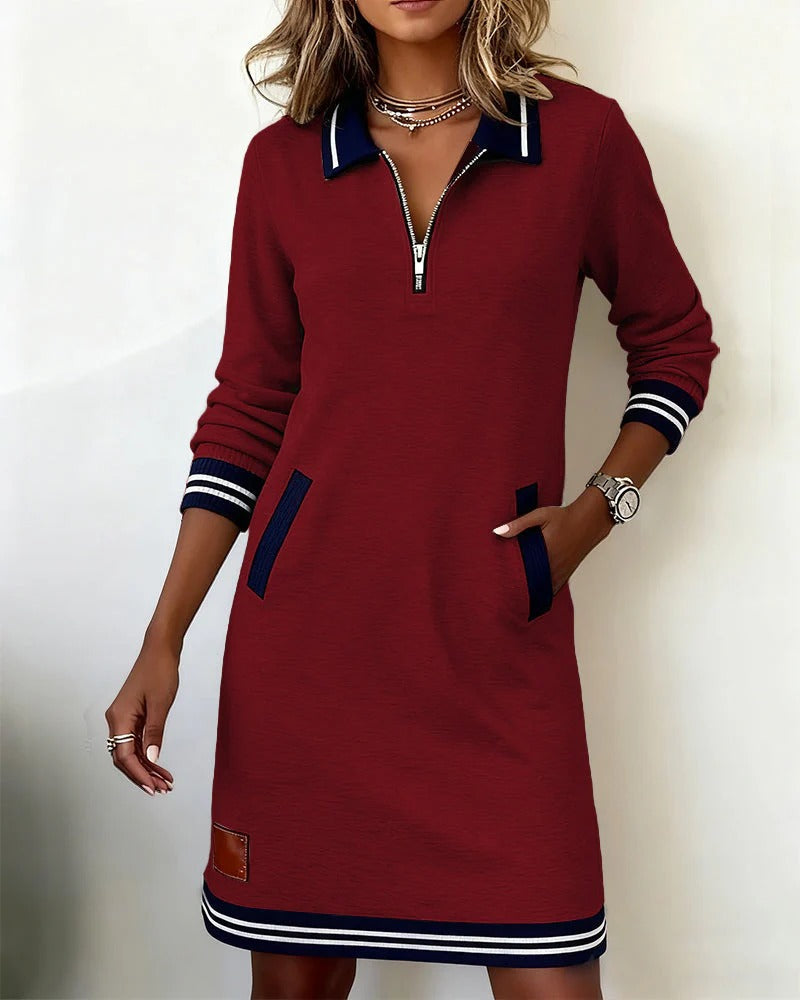 SYLVIA - Stylish Long Sleeve Cotton Dress