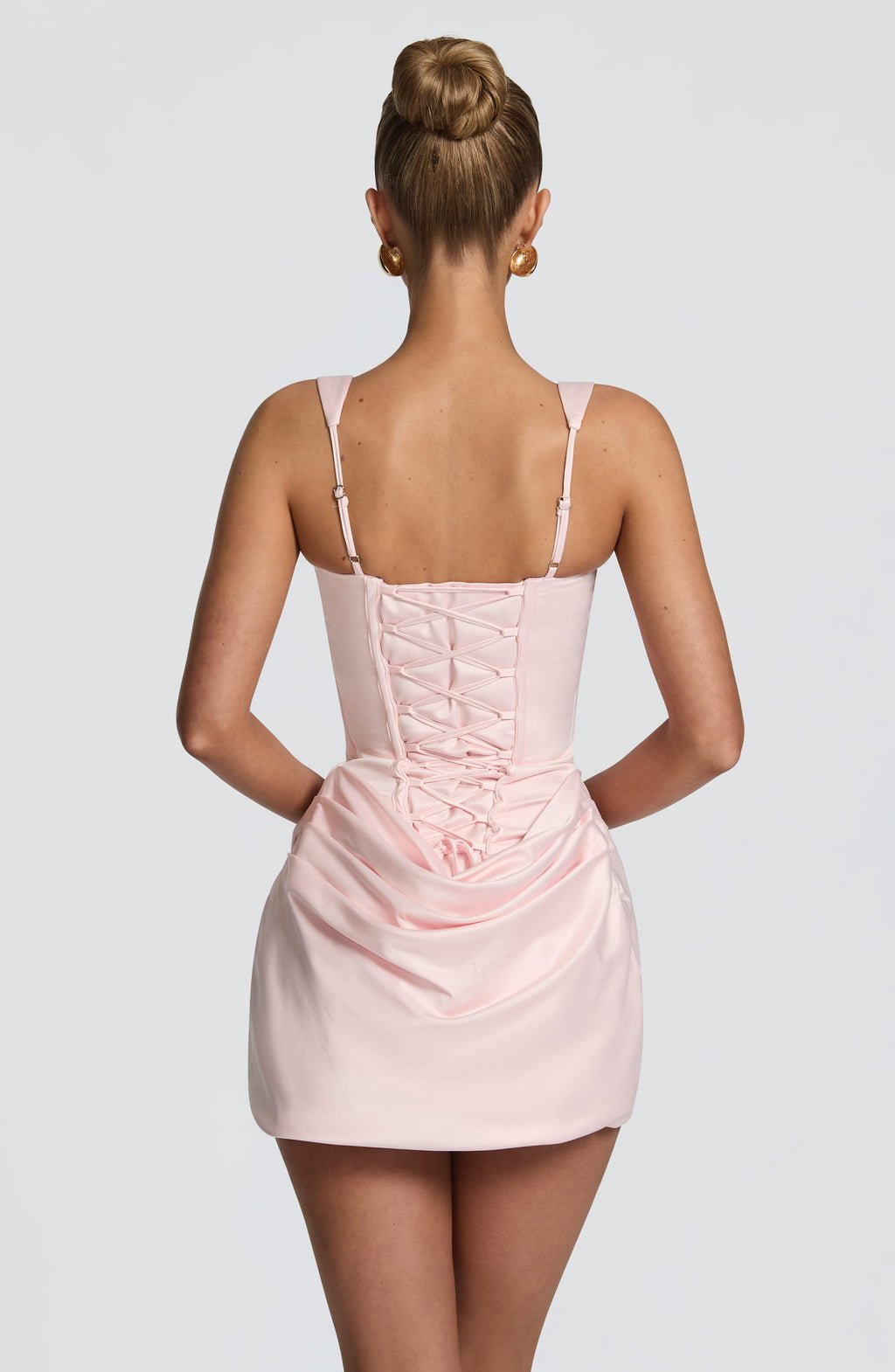 Carmen | Mini dress with structured crepe bodice