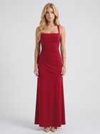 Charlotte Ruched Maxi Dress - Burgundy