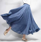 Lunara A-Line Flowy Linen Skirt