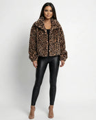 LEOPARD LUXE FAUX FUR JACKET