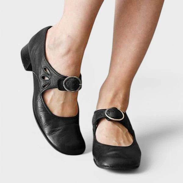 Mary Jane Shoes For Women | Buckle Strap Block Heel
