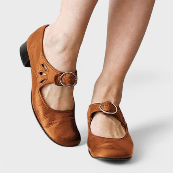 Mary Jane Shoes For Women | Buckle Strap Block Heel