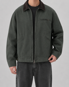Men's Cotton Canvas Barn Jacket with Corduroy Collar
