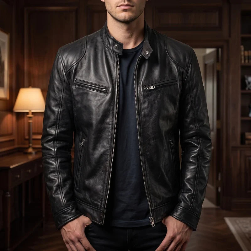 Draven Genuine Leather Moto Jacket