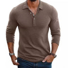 Men's Long Sleeve Polo Shirt – Slim Fit Satin-Smooth Knit