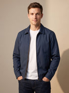 Lucas | Men's Smart-Casual Harrington Jacket Gingham-Lined Full-Zip