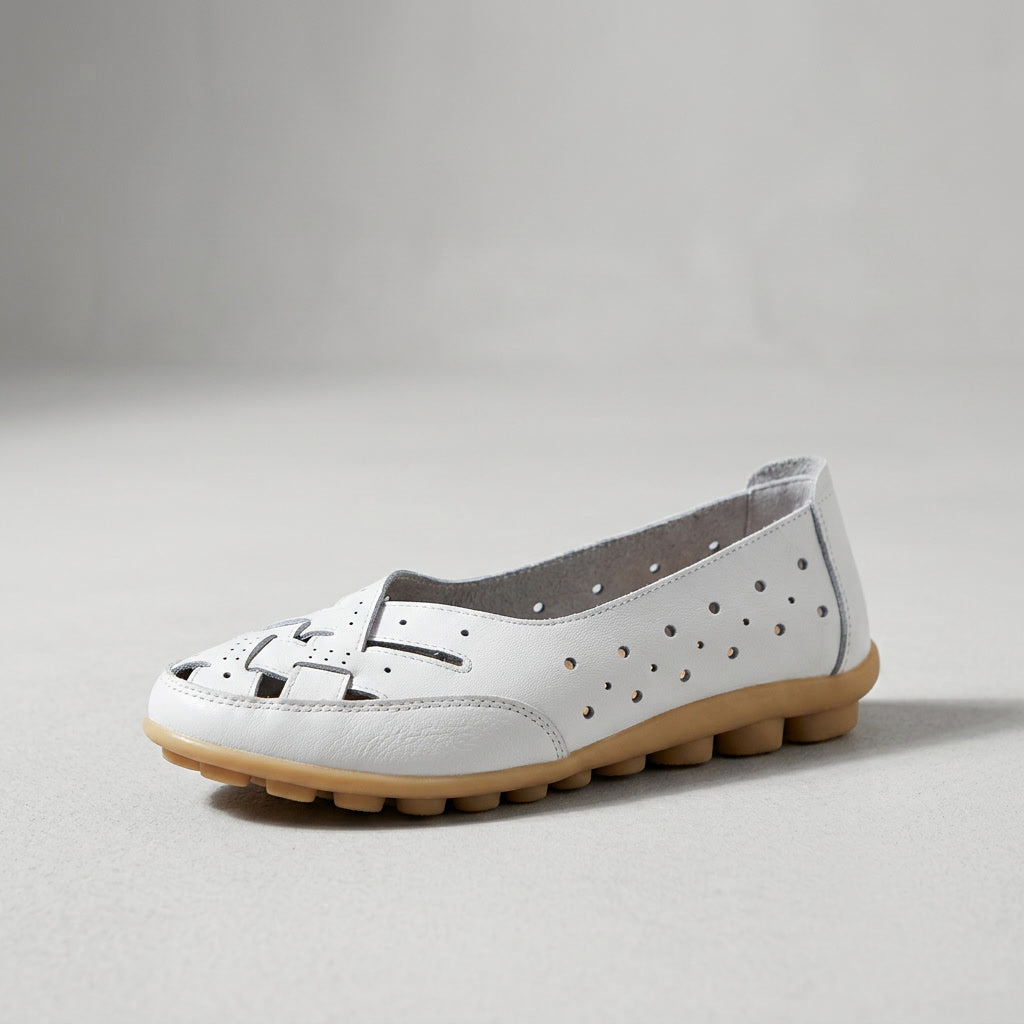 Penelope | Breathable Leather Orthopaedic Loafers with Gel Sole