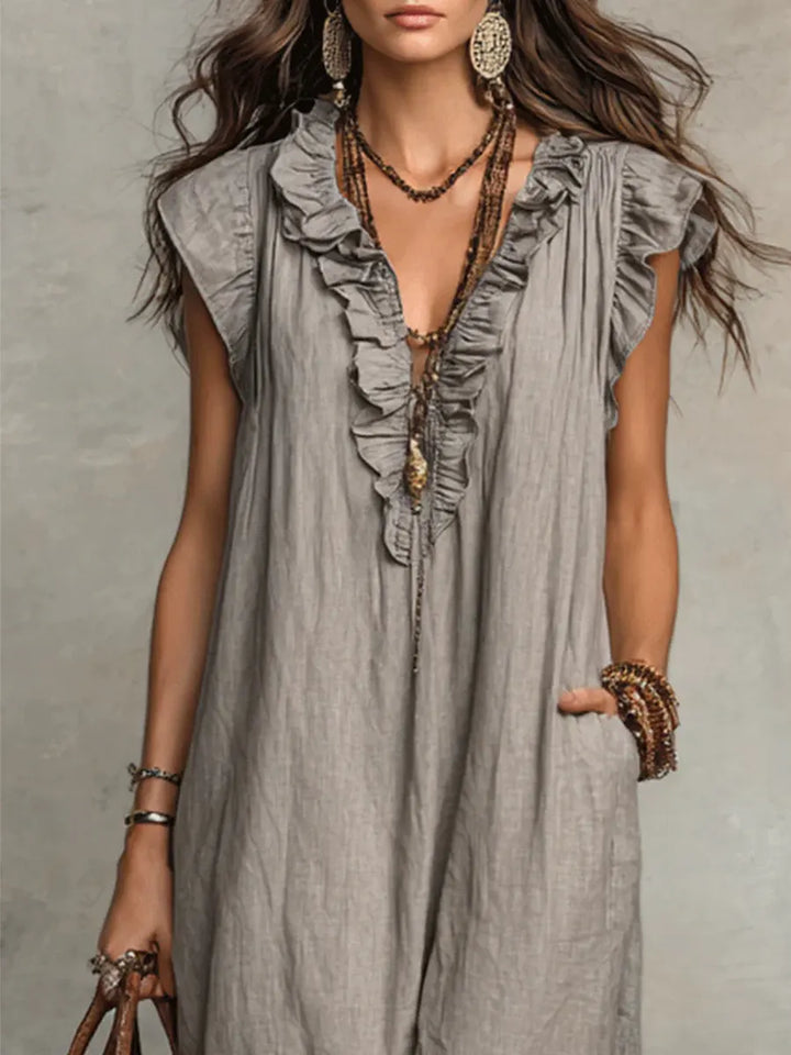 Camélia - Bohemian Belly-Hiding Maxi Dress