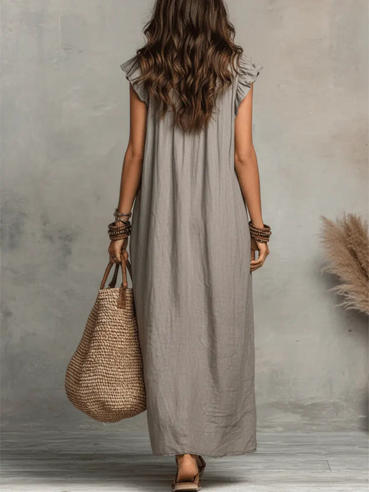 Camélia - Bohemian Belly-Hiding Maxi Dress
