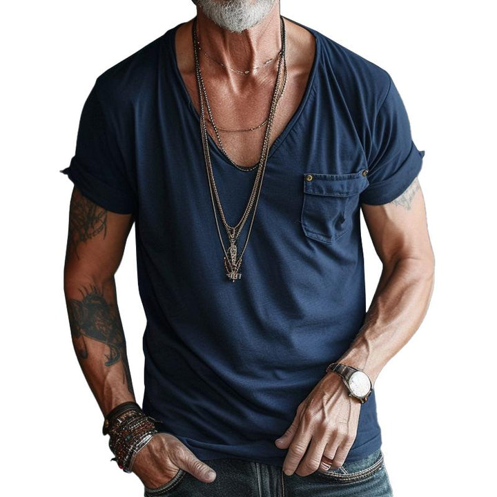 Leo | Men’s V-Neck Pocket Short Sleeve T-Shirt