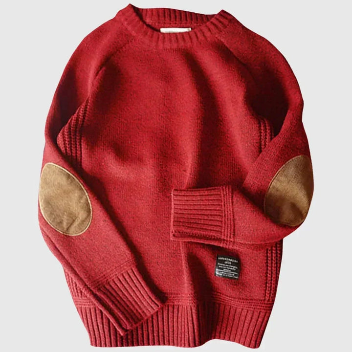 Men’s Sweater | Crew Neck Elbow Patch